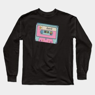 Vintage Cassette Tape Anvil Long Sleeve T-Shirt